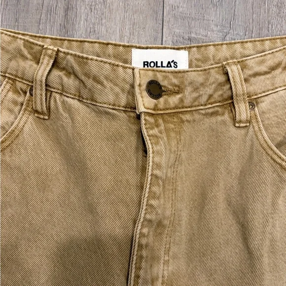 Rolla’s Dusters Jeans Tan High Rise Slim Straight Vintage Size 30 - Picture 5 of 12